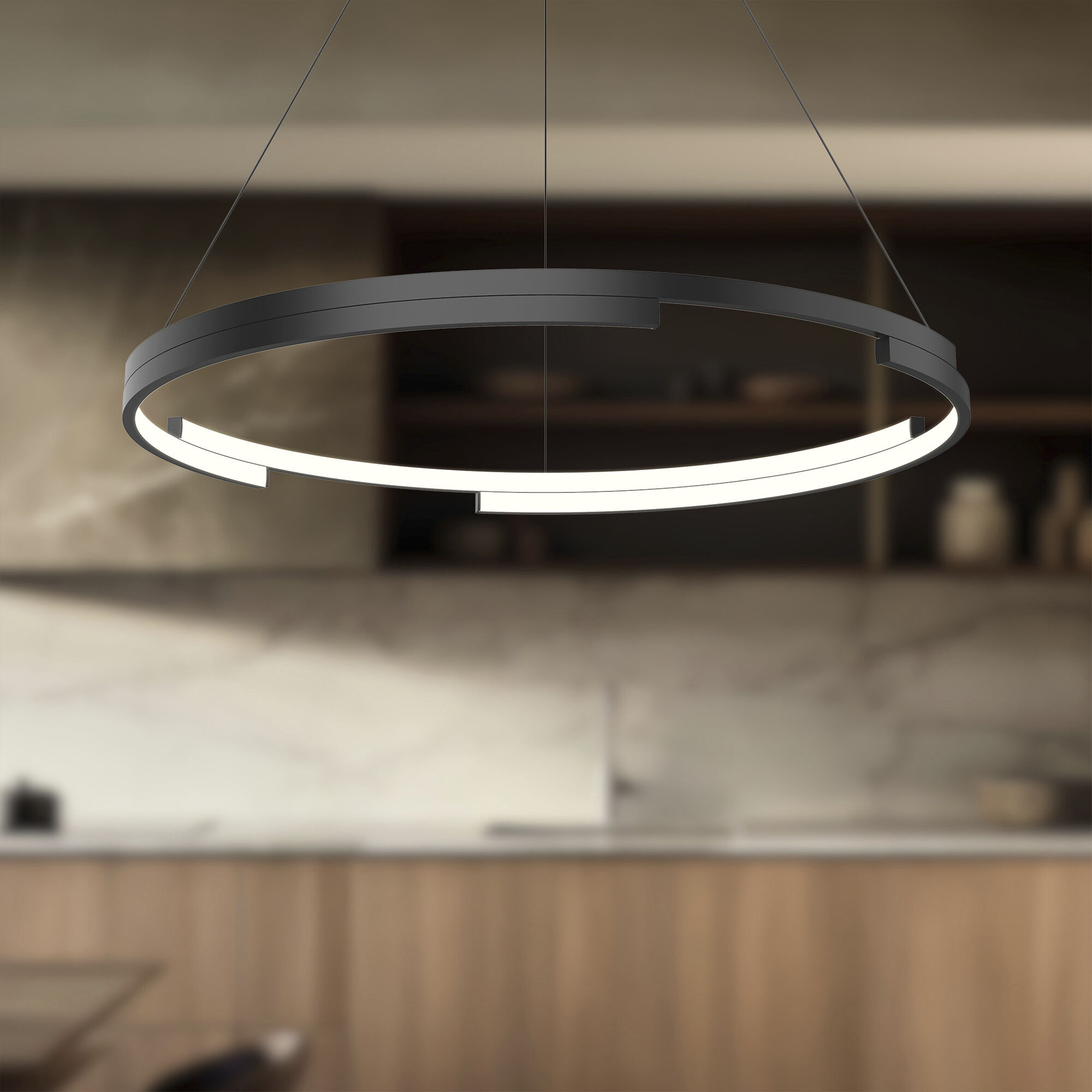 Anello Minor LED 32 inch Black Pendant Ceiling Light